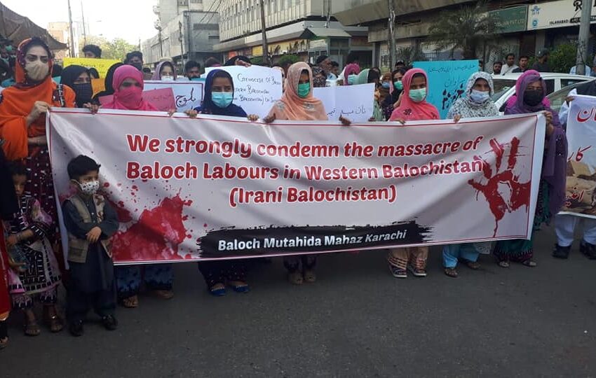  Protest in Karachi against killing of Baloch fuel trader by Iran