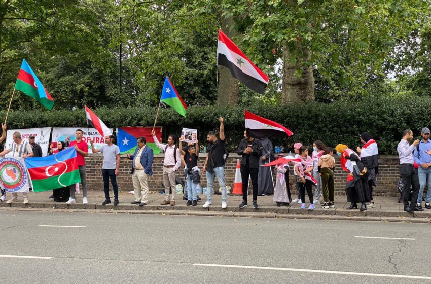  Baloch activists joined the ADPF demonstration in London to support the people of Al-Ahwaz