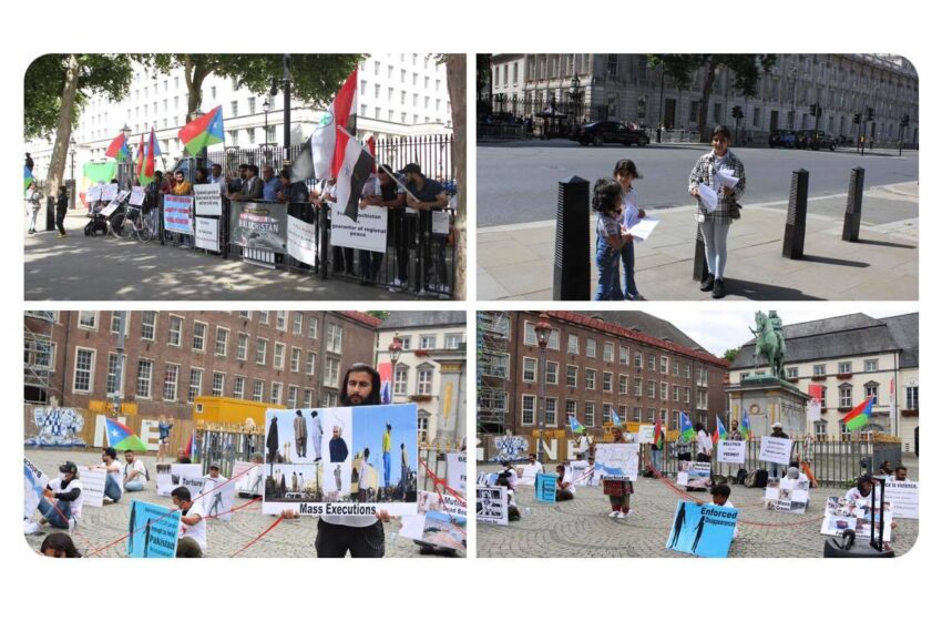 Free Balochistan Movement held protests in UK and Germany