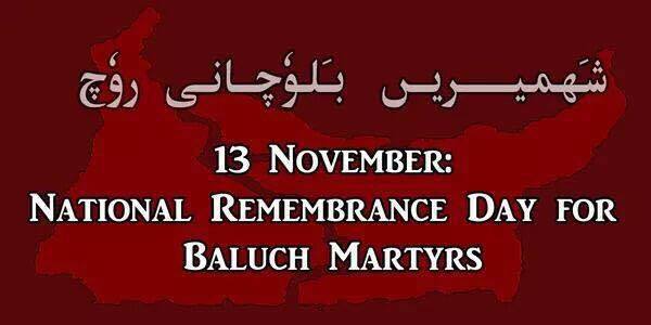  Free Balochistan Movement to commemorate Baloch Martyrs Day