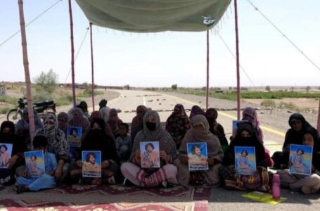 Family of Abducted Baloch Man Protests on CPEC Route