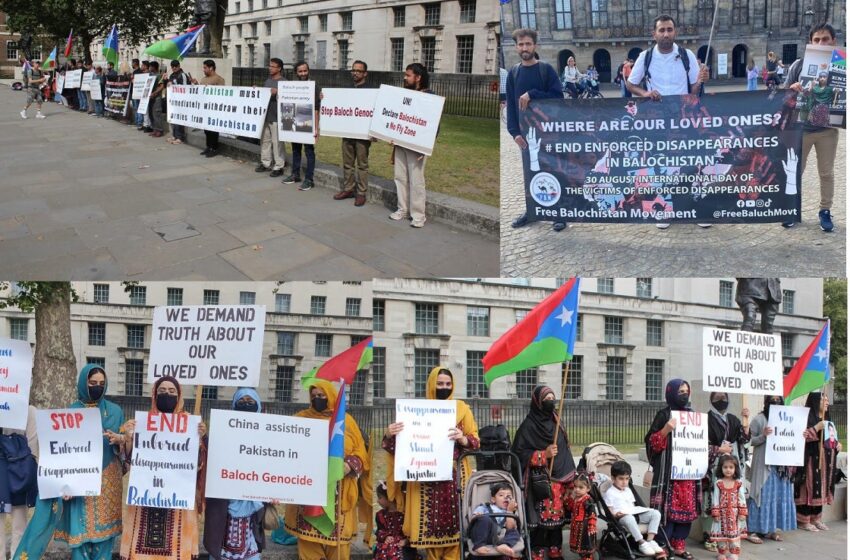  Free Balochistan Movement protests Highlight Enforced Disappearances in Balochistan