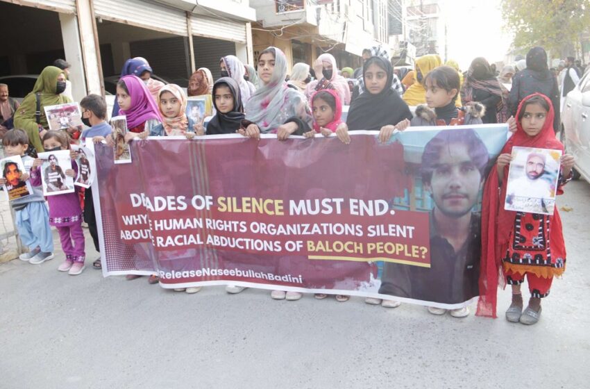  Balochistan: Protests Intensify Over Enforced Disappearances as Families Demand Justice