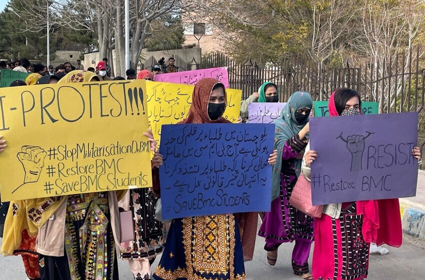  Balochistan: Students Protest Against Abduction of Colleagues and Closure of BMC