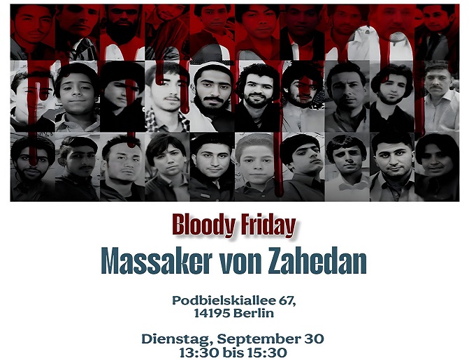  FBM to Hold Protest in Berlin on Anniversary of Zahedan Massacre